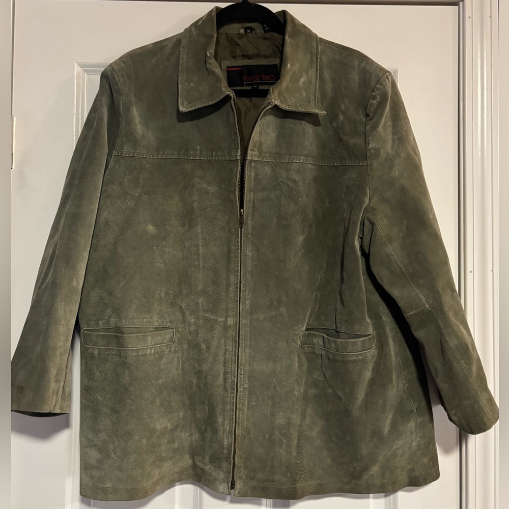 90s Phase Two Suede Jacket, size XL